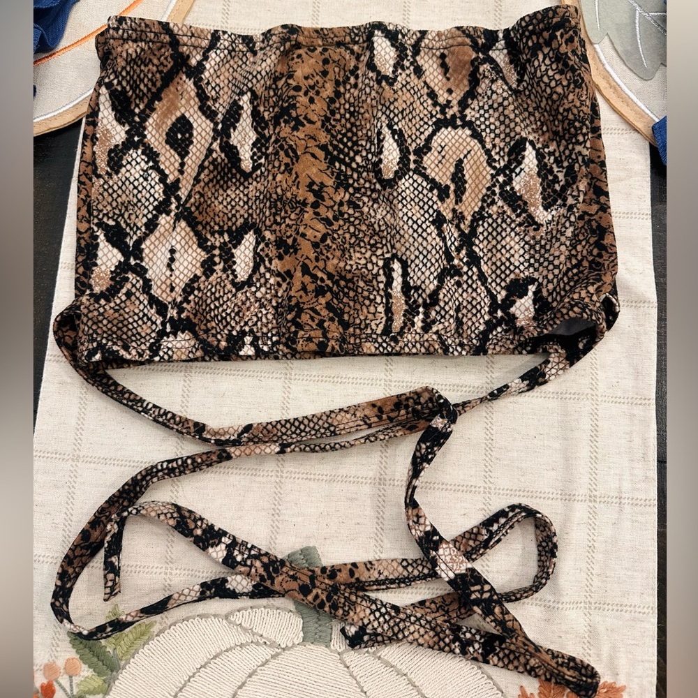 Snakeskin Print Top